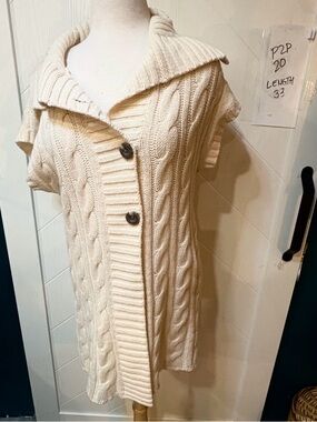 Eddie Bauer Cable Knit‎ Sweater Dress Cardigan | cottagecore | cozy | classic